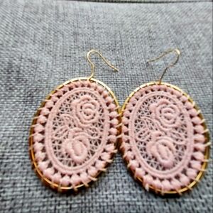 Crochet Light Pink Earrings